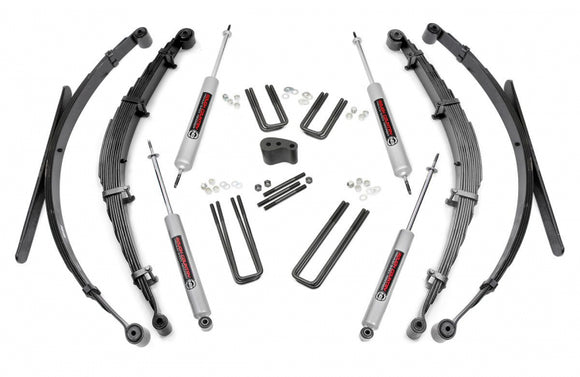 1977-1979 F250 / F350 4in Rough Country Lift Kit 4WD (Rear Springs)