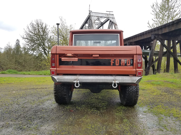 66-77 Ford Bronco TrailHorse Rear Straight Bumper